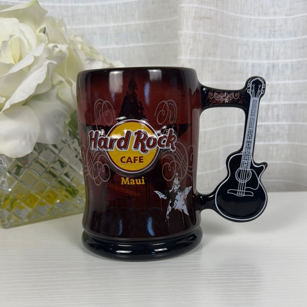 Hard Rock Guitar 🎸 Handle Mug Maui with Star Design